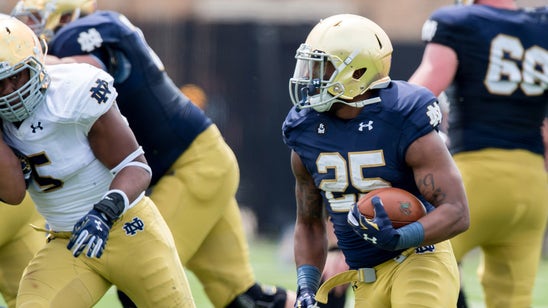 Notre Dame running back Folston out for season with torn MCL