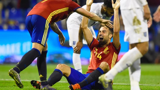 Spain beat England thanks to Mario Gaspar wonder-goal