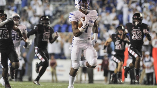 Memphis' Tony Pollard returns kick 100 yards for touchdown vs Navy