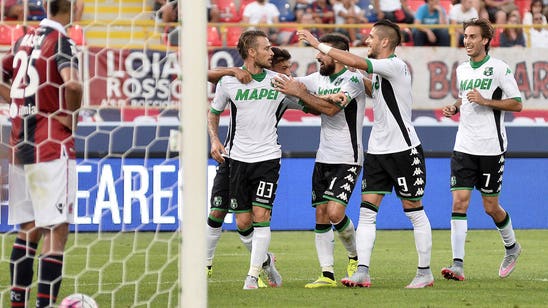 Sassuolo move to top of Serie A with win over Bologna