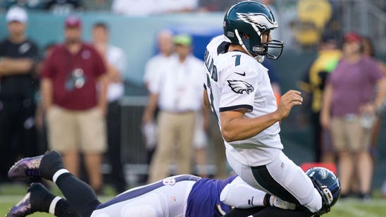 Bradford, Eagles mad at 'cheap shot' in first game back from surgery
