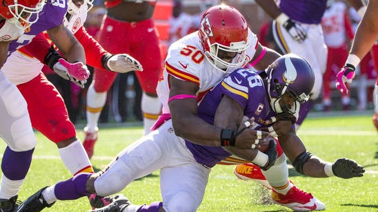 Adrian Peterson ran for 60 yards, but actually gashed the Chiefs