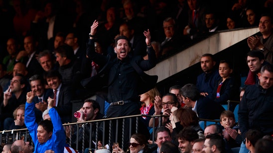 Diego Simeone sent off after Atletico bench appears to interfere with play