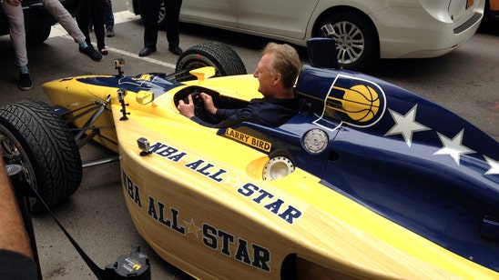 Larry Bird delivers Pacers' bid for 2021 All-Star Game in an Indy car