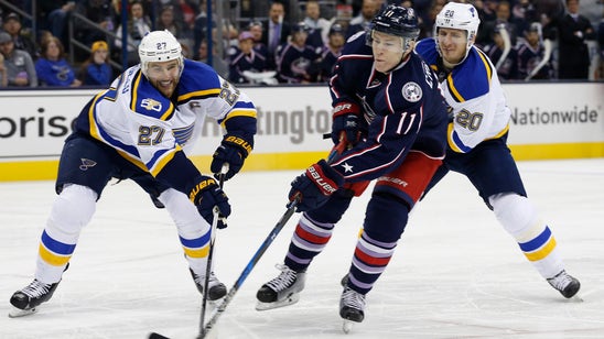 Blues can't contain Blue Jackets in 8-4 loss