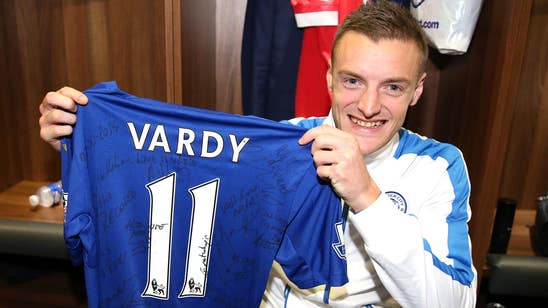 Leicester striker Vardy 'delighted' with EPL scoring record