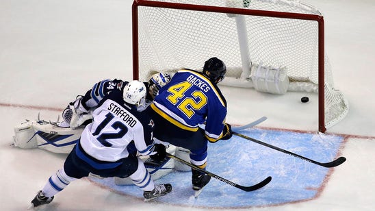 Backes leads Blues past Jets 3-2 with two goals and an assist