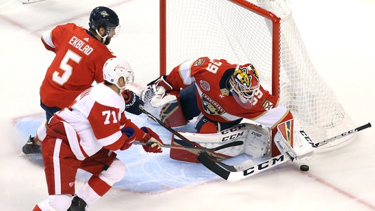 Panthers recall goalie Michael Hutchinson from AHL Springfield on emergency basis