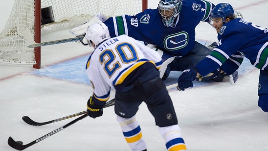 Steen leads the way as Blues survive late Canucks surge 4-3