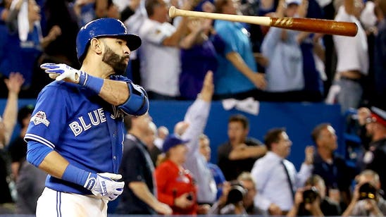 Jose Bautista's bat-flip blast gets fittingly epic Topps card treatment