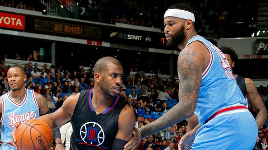 Big bully DeMarcus Cousins pegs Chris Paul with basketball