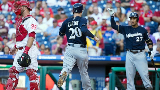Lucroy's big night leads Brewers past Phillies