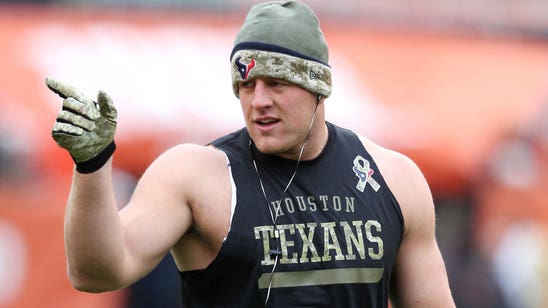 J.J. Watt visits Astros, crushes HRs, meets Angels' Trout