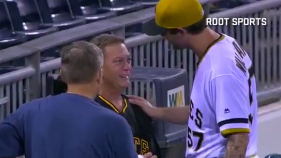 Pirates pitcher shares emotional moment with dad after win in MLB debut