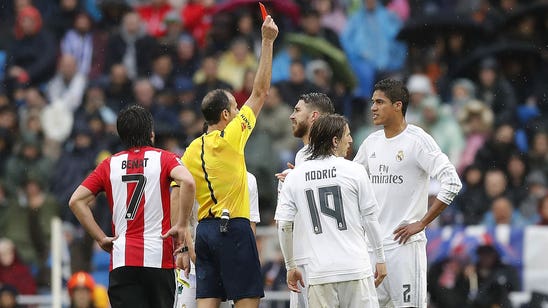 Real's Varane labels his red card against Bilbao as 'not fair'