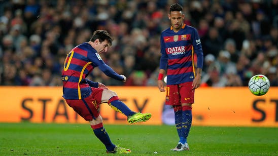 Messi beats up on poor Sevilla again with an unstoppable free kick