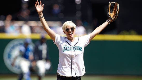 Soccer star Megan Rapinoe throws first pitch at Mariners vs. Angels game