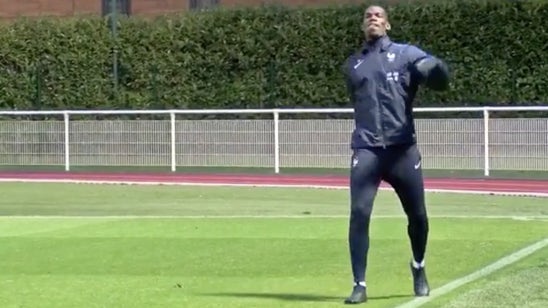 Paul Pogba does his best Conor McGregor impression in France training