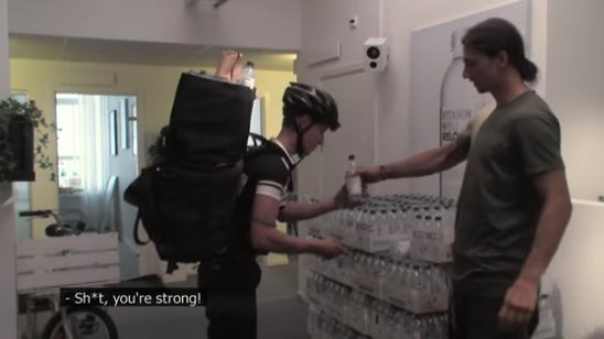 Watch Zlatan pull off a hilarious prank on bike messenger