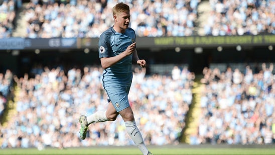 Watch Kevin De Bruyne's fantastic free kick to put City ahead of Barcelona