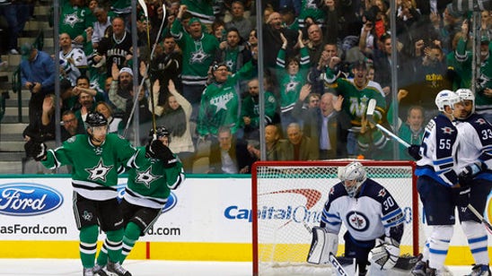 Stars beat Jets 2-1 in shootout to end 3-game losing streak