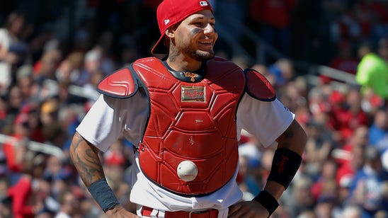 Ball that stuck to Yadi's chest protector sells for $2,015