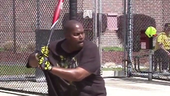 A 53-year-old security guard claims he can hit a 250-plus mph fastball