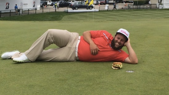 Pro golfer nicknamed 'Beef' obliterates a burger with his driver