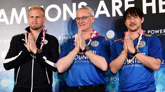 Leicester City receive heroes' welcome on arrival in Thailand