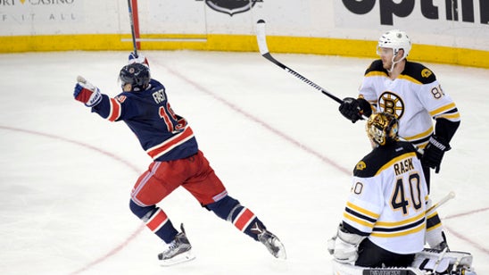 Late goal by Jesper Fast gives Rangers 2-1 win over Bruins
