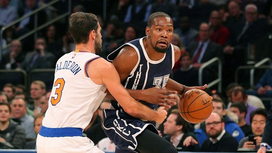 Kevin Durant scores season-high 44, Thunder beat Knicks in OT