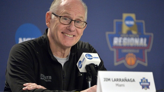 Miami Hurricanes Head Coach Jim Larranaga at ACC Operation Basketball