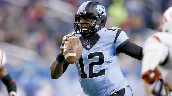 WATCH: UNC QB Williams trolls 'U' know who after touchdown