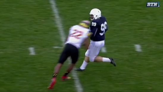 Watch Penn State's kicker get clobbered by another cheap shot hit