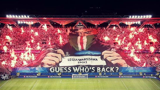 Legia Warsaw's Champions League tifo was equal parts amazing and terrifying