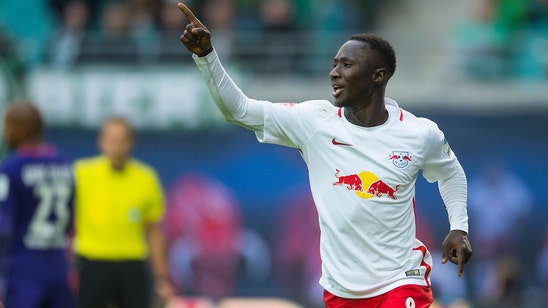 Promoted Leipzig beats Bremen to move into second in Bundesliga