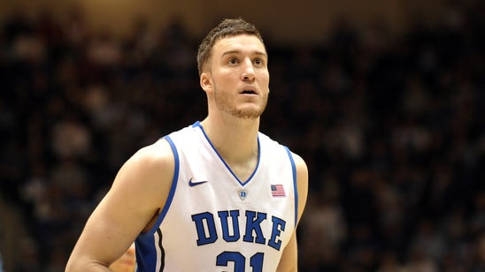 Miles Plumlee has incredible quilt made of his Duke gear