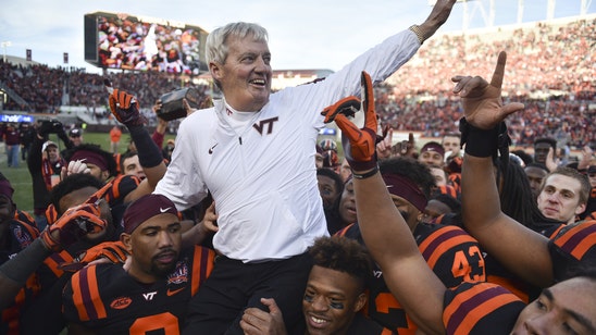 WATCH: Hokies' Beamer carried off field after beating rival Cavs