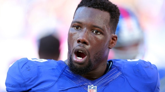 Jason Pierre-Paul blocks Caleb Sturgis' kick (Video)