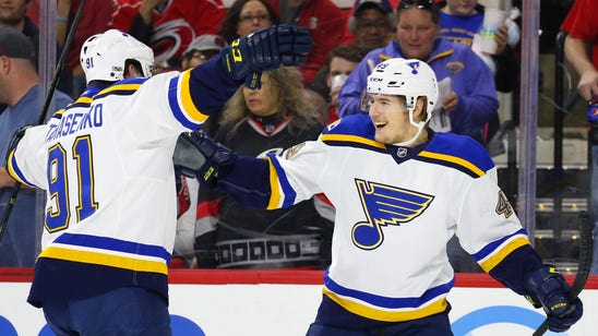 Blues beat Hurricanes 5-4 in shootout, set to play Wild in playoffs