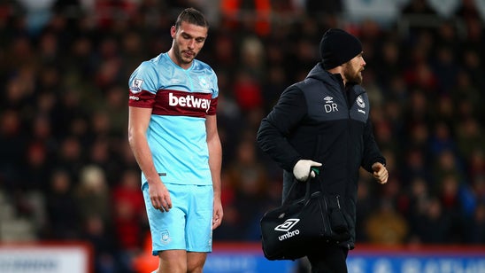 West Ham striker Carroll out for month with hamstring injury