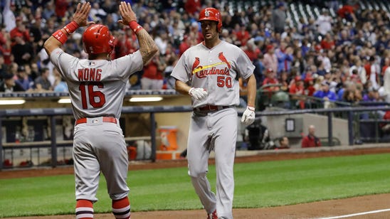 Wainwright shines on the mound, at the plate in Cards' 6-3 win over Brewers