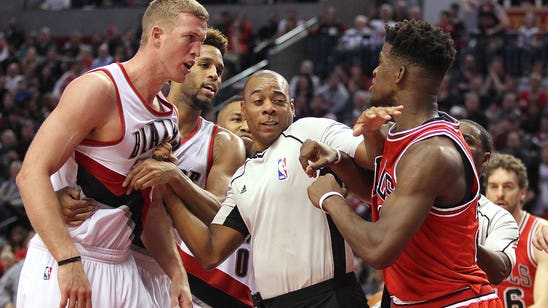 Bulls' Butler 'not playing' about having Blazers' Plumlee pay fine