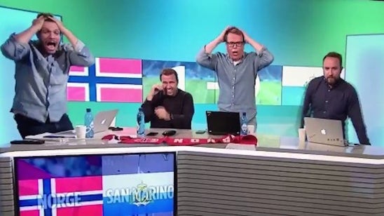 The only thing better than San Marino's rare goal was the reaction of these TV pundits