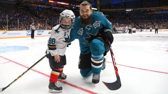 To Jagger, From Jagr: Son of Sharks' Burns receives jersey