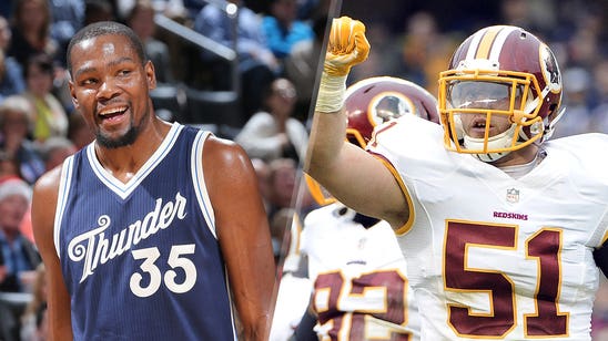 Redskins player freaks out over Twitter follow from Kevin Durant