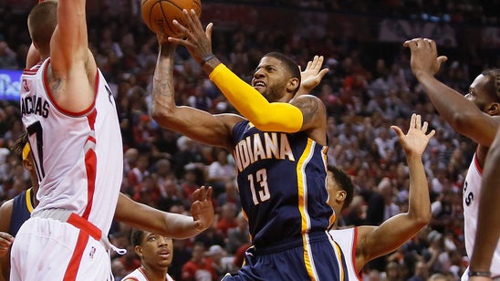 PG explodes for 33 as Pacers take Game 1 100-90