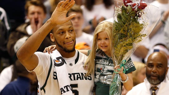 Michigan State sports special gold laces in honor of Princess Lacey