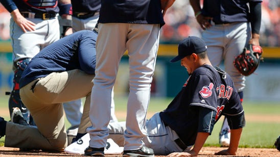 Indians' Carrasco headed to DL with hamstring injury, will get MRI