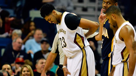 Anthony Davis injured after crashing into seats in loss to Pacers